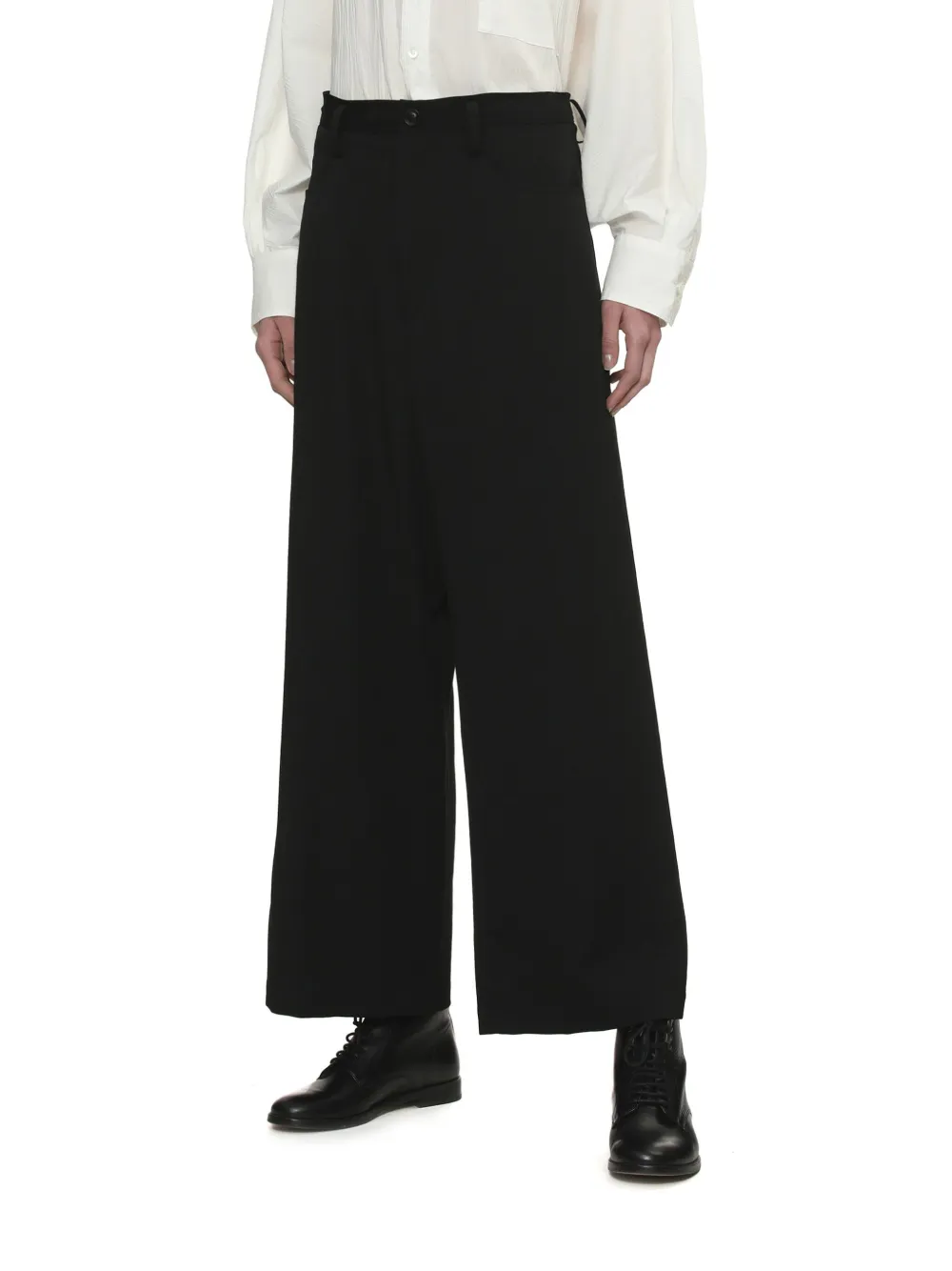 Y's Wollen broek Zwart