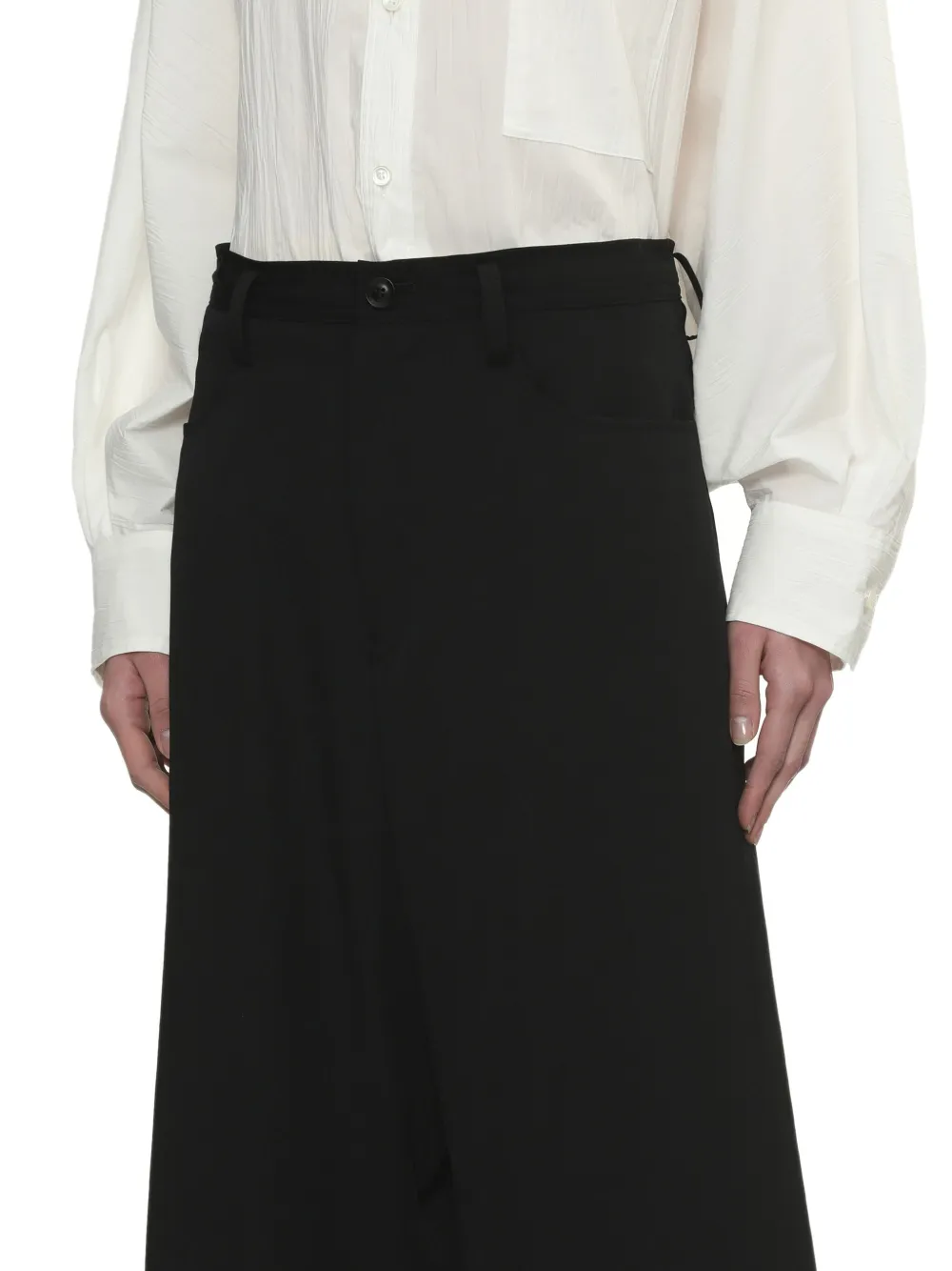Y's Wollen broek Zwart