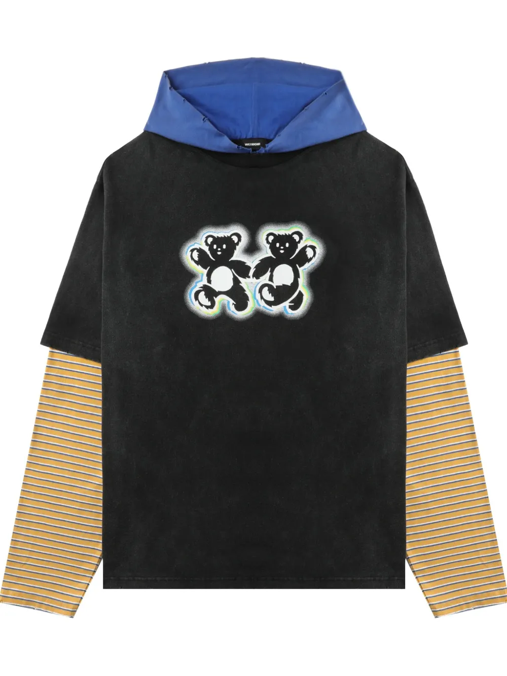 Teddy Twins layered hoodie