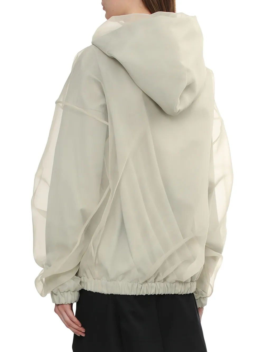 We11done Jersey hoodie Beige