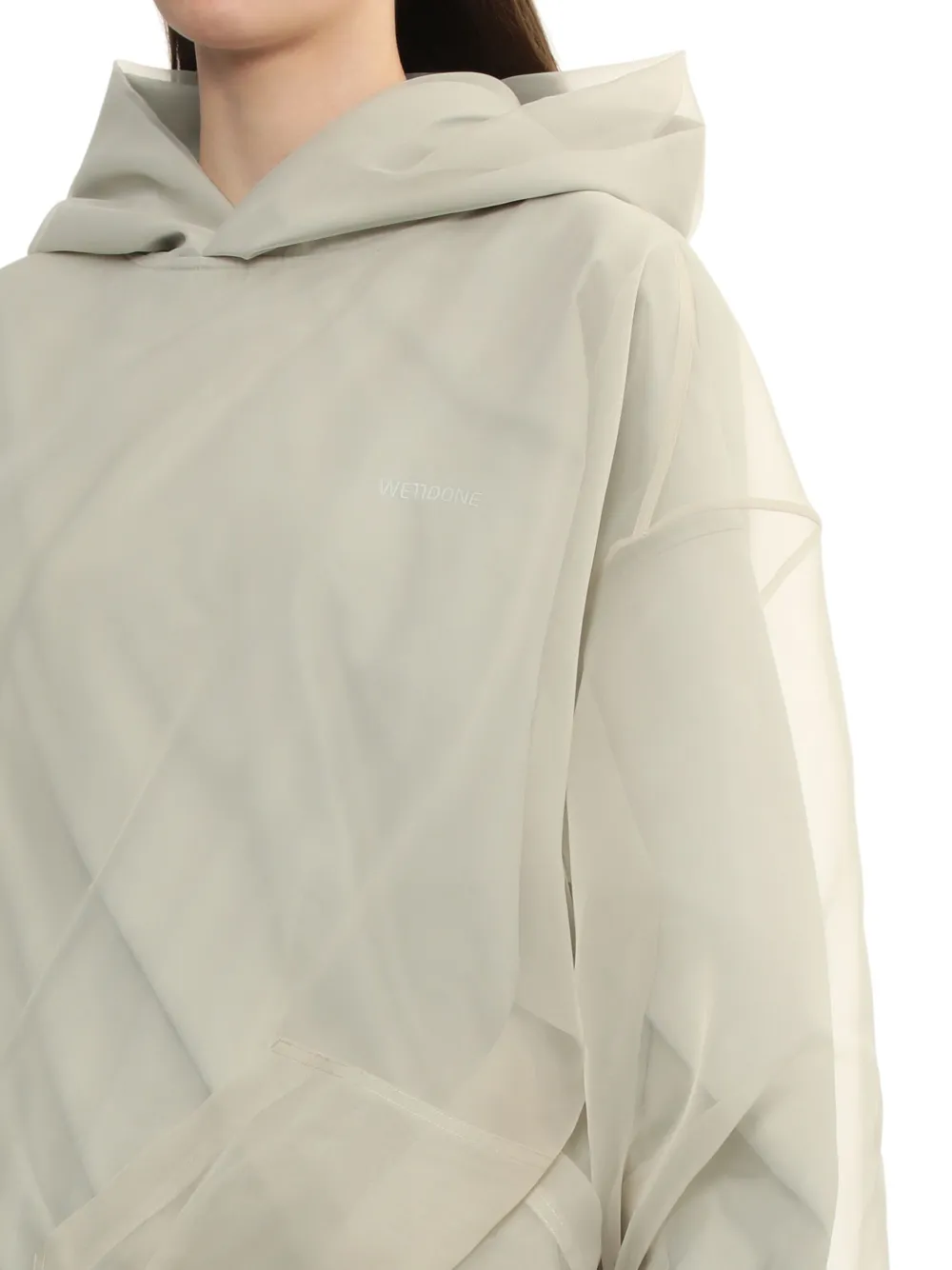 We11done Jersey hoodie Beige