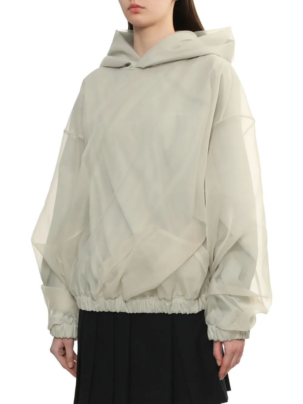 We11done Jersey hoodie Beige