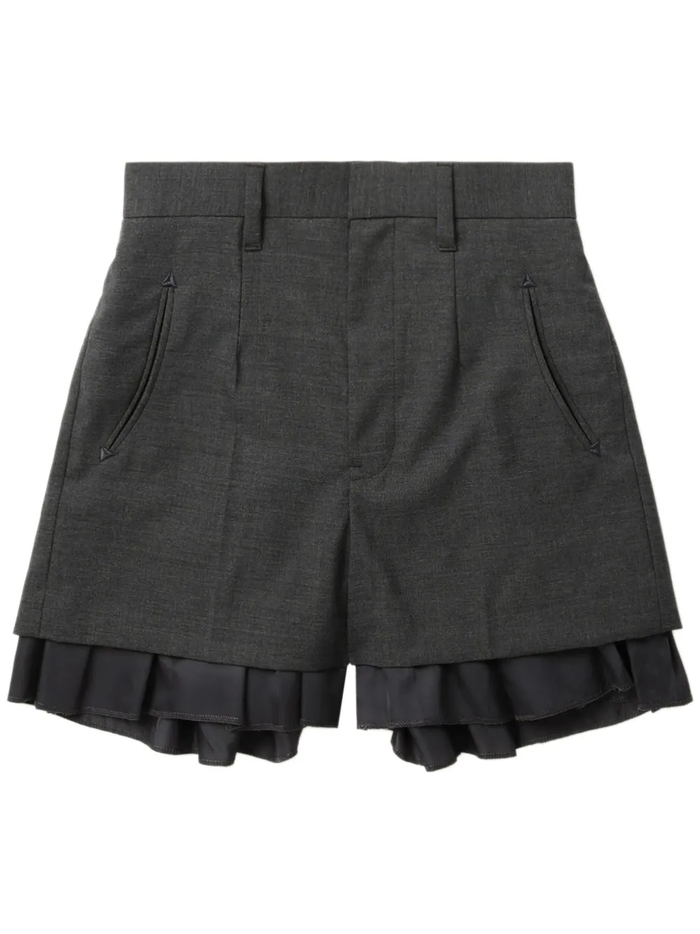 layered-effect shorts