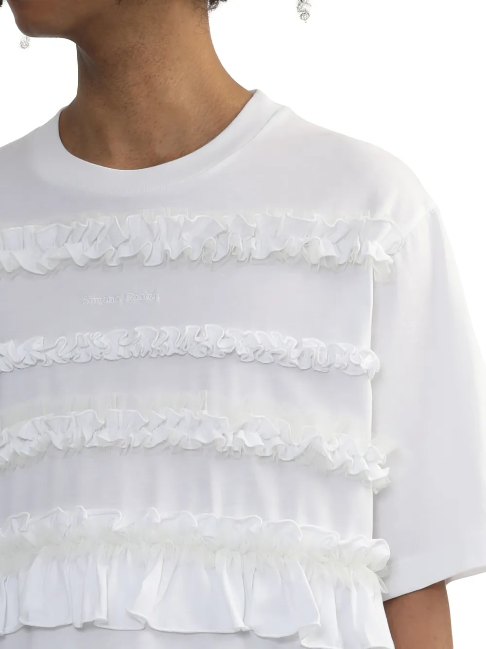 Simone Rocha T-shirt met ruches Wit