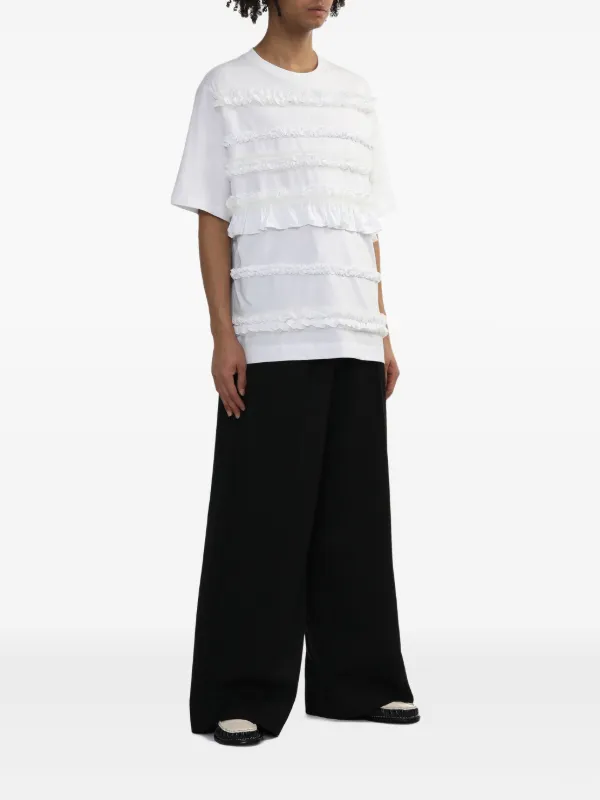 Simone Rocha 3149T1025WHITE 関税送料込 Simone Rocha ruffle-detailing T-shirt | White | FARFETCH