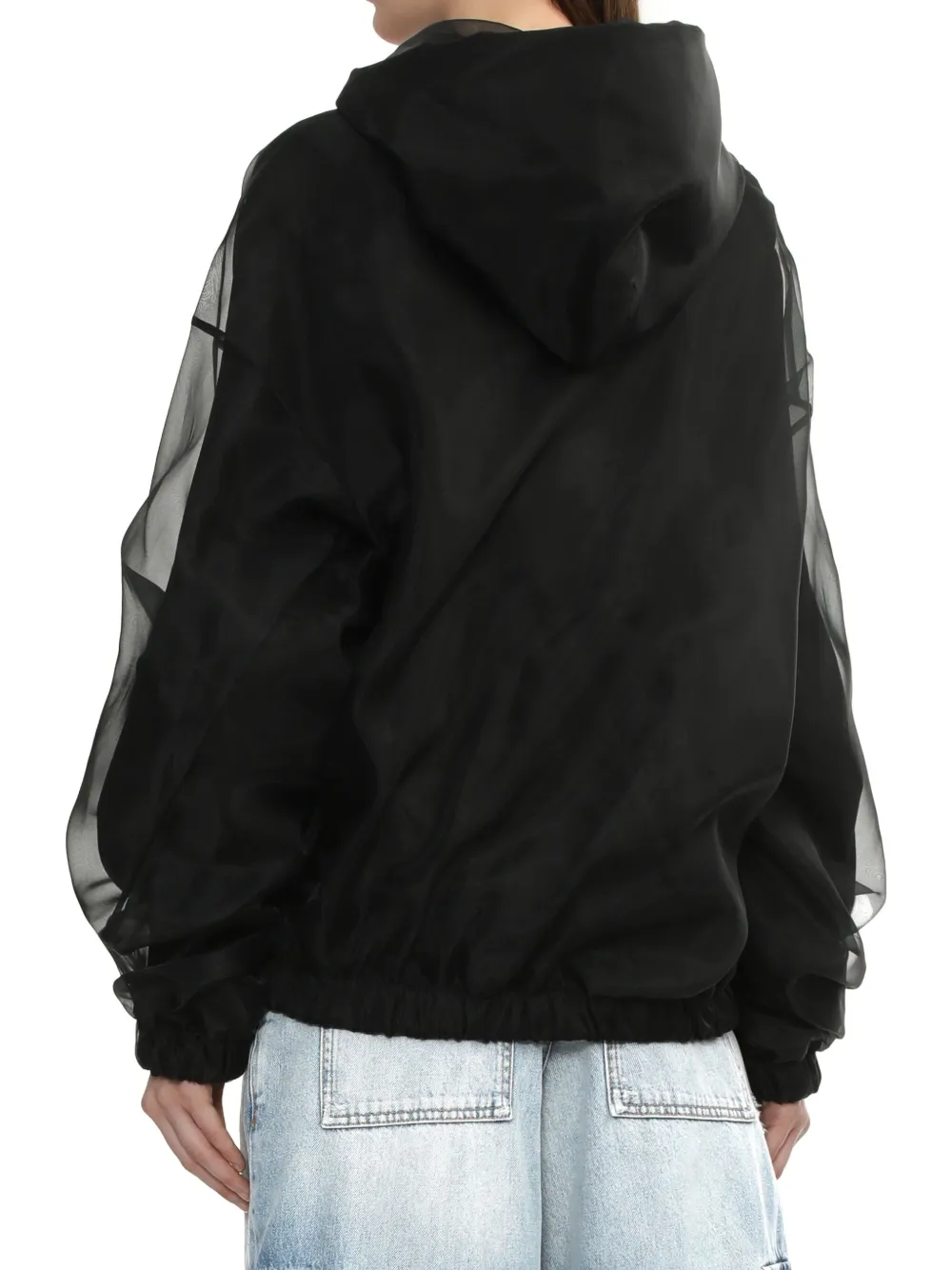We11done Gelaagde hoodie Zwart