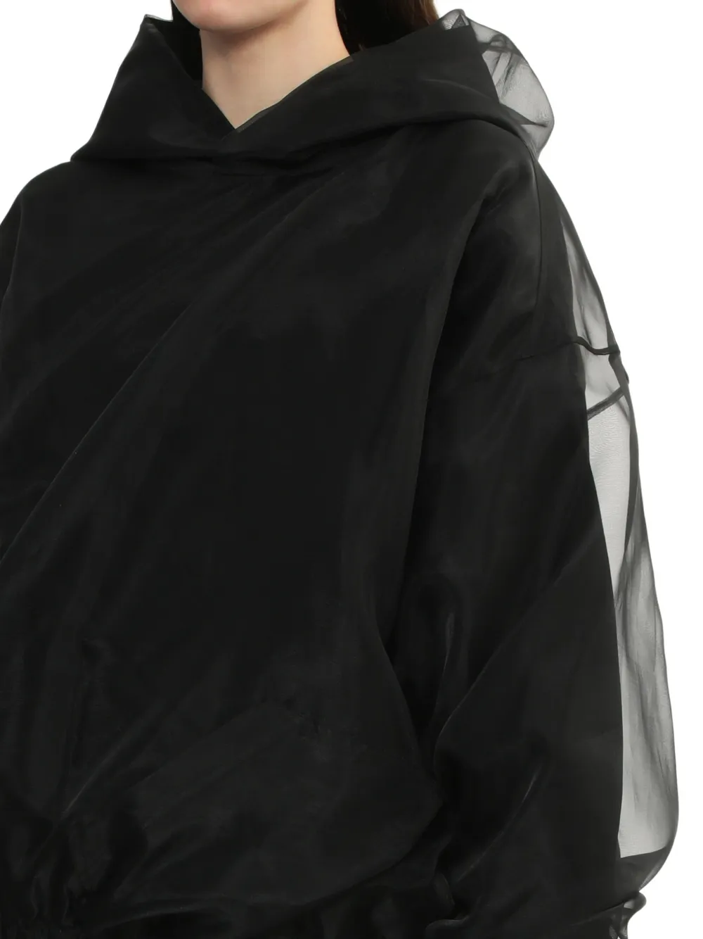 We11done Gelaagde hoodie Zwart