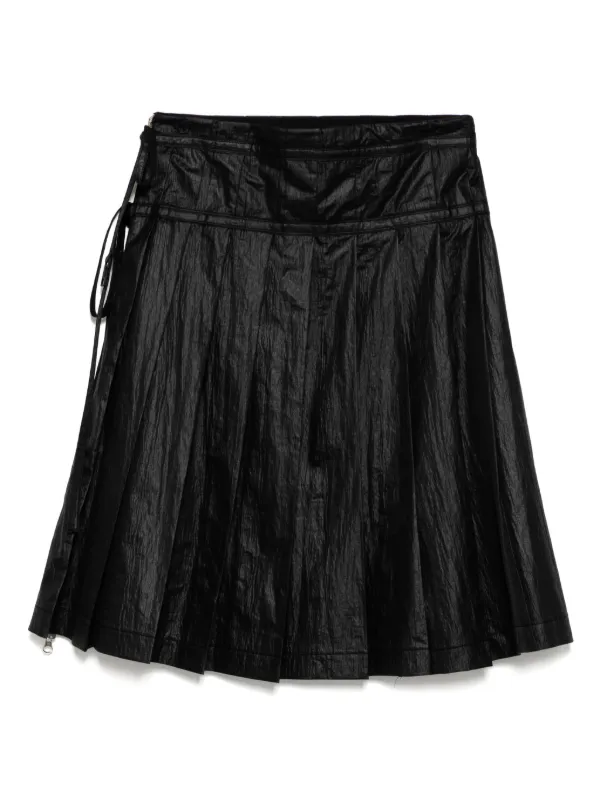 [LOW CLASSIC] / ☆ 24FW CREASED PLEATED SKIRT / BLACK Creased Pleated Skirt