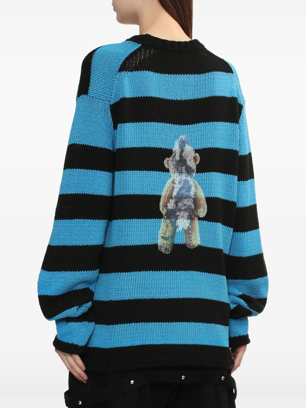 We11done Punk Teddy trui Blauw