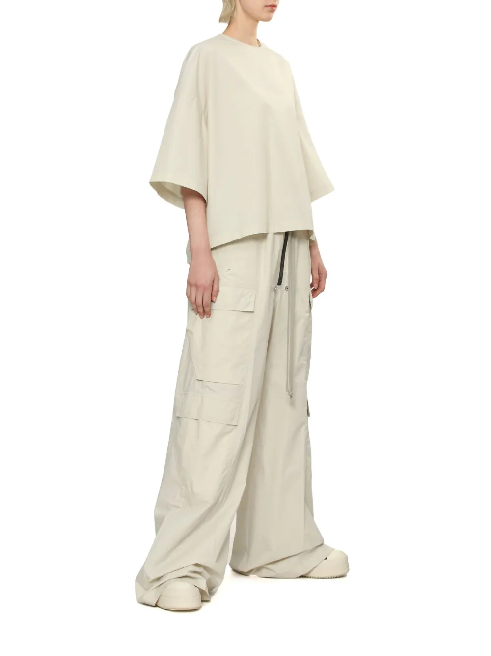 Rick Owens T-shirt met oversized mouwen Wit