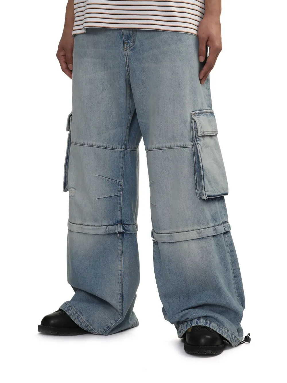 We11done Cargo jeans Blauw