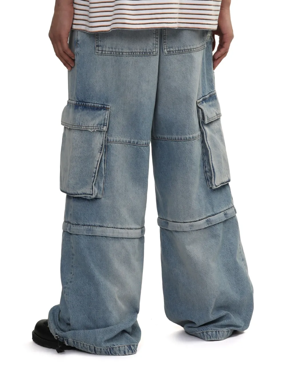 We11done Cargo jeans Blauw