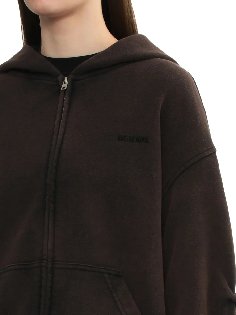 We11done Jersey hoodie Zwart