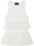 Simone Rocha ruflled detailing tank top - White