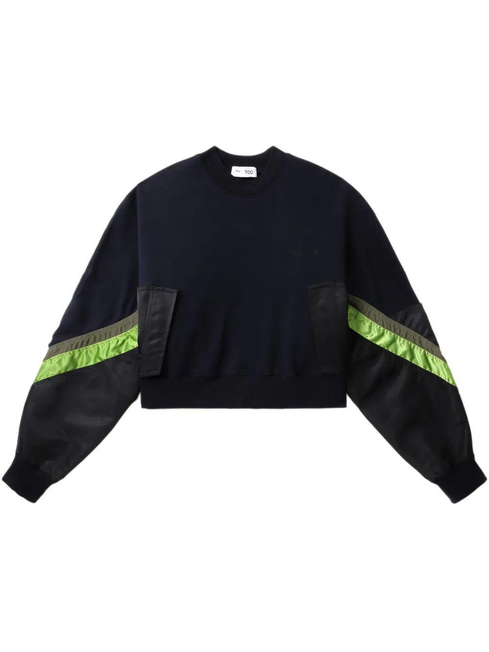 striped-detail sweatshirt