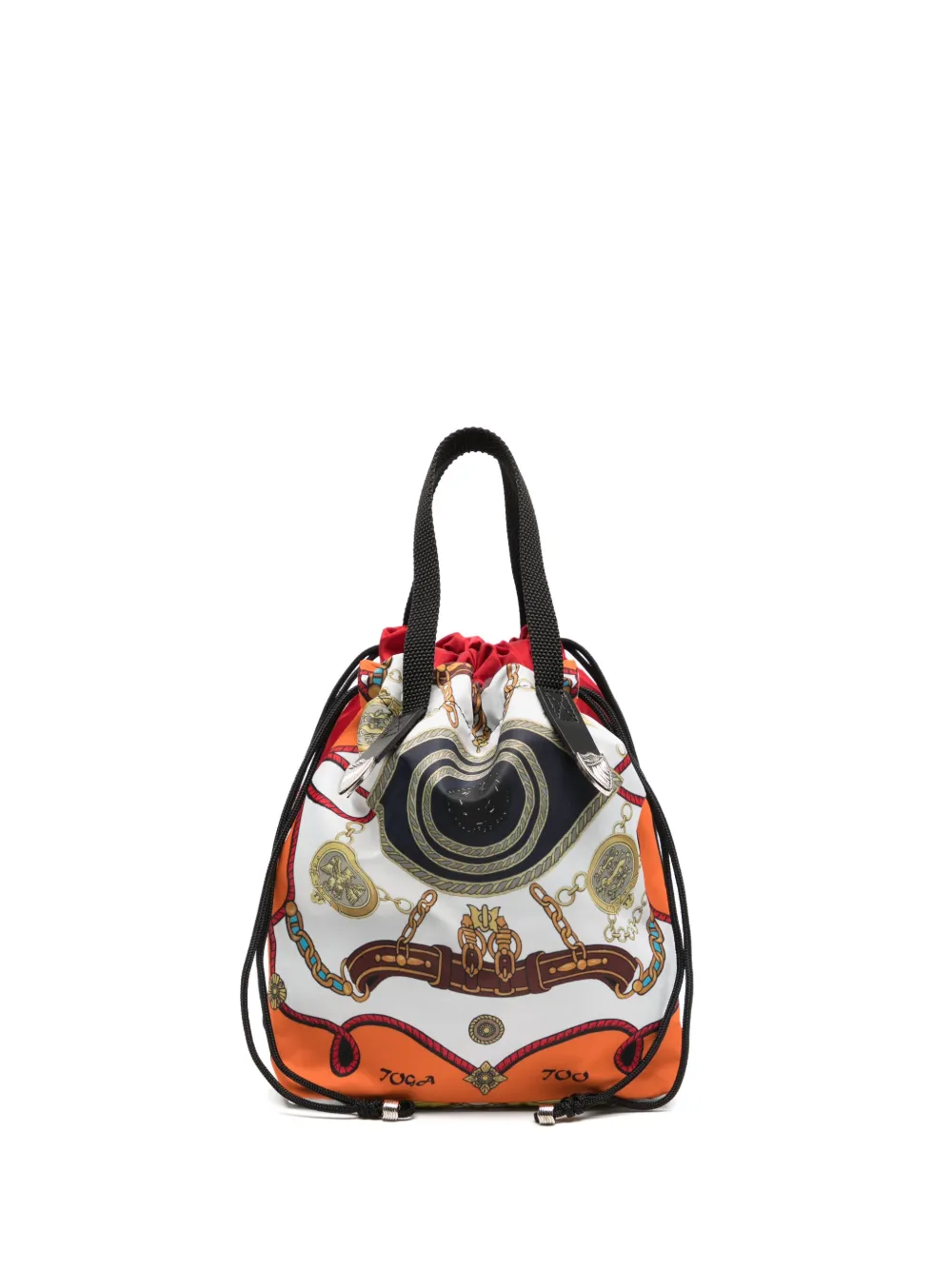 printed bucket bag