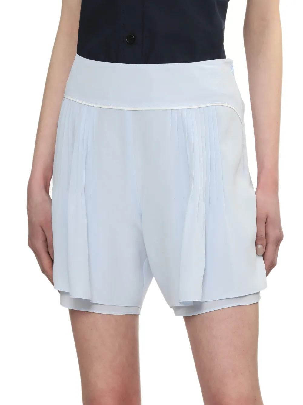 Low Classic Silk Shorts In Blue