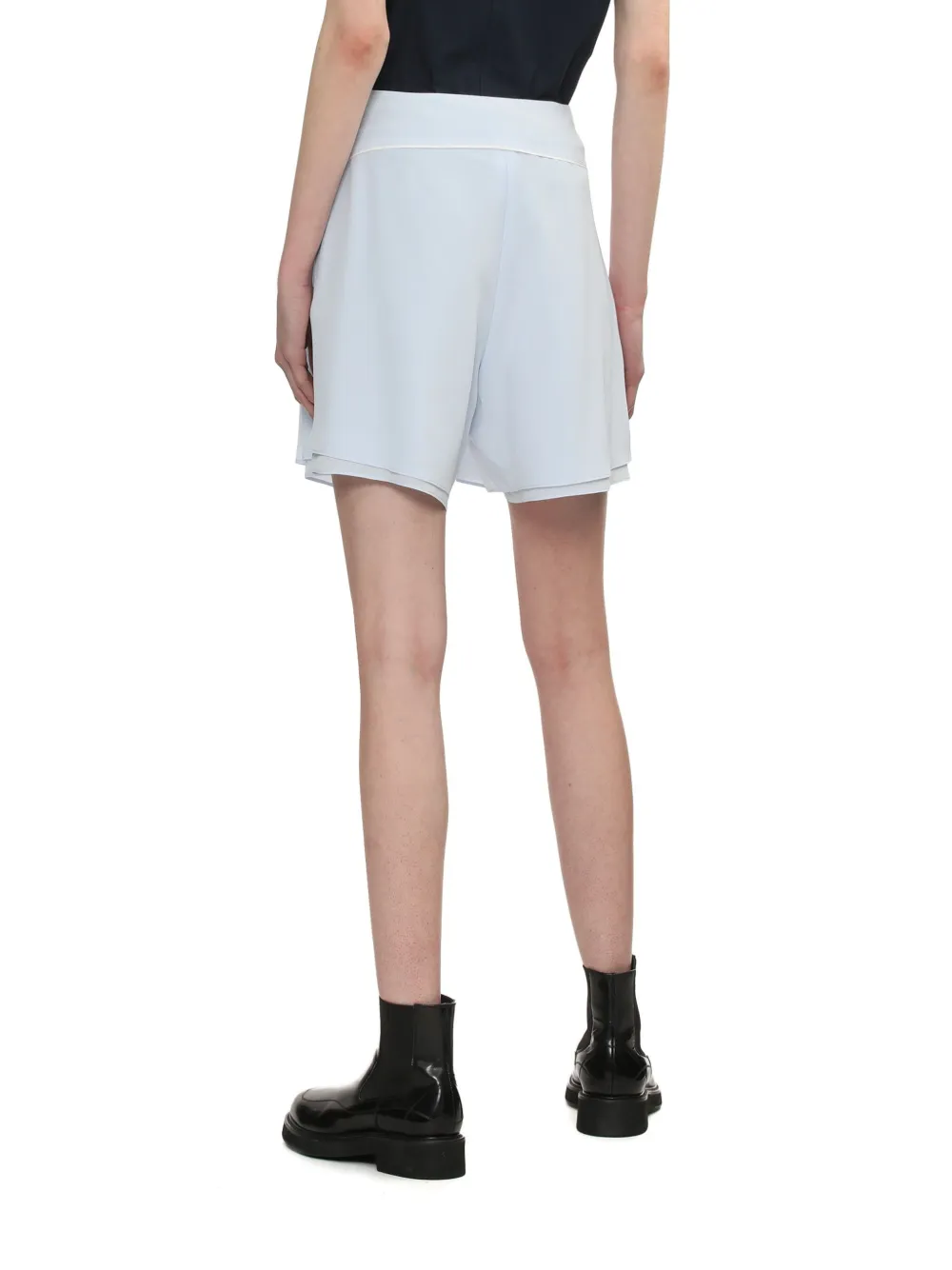 Low Classic Silk Shorts In Blue