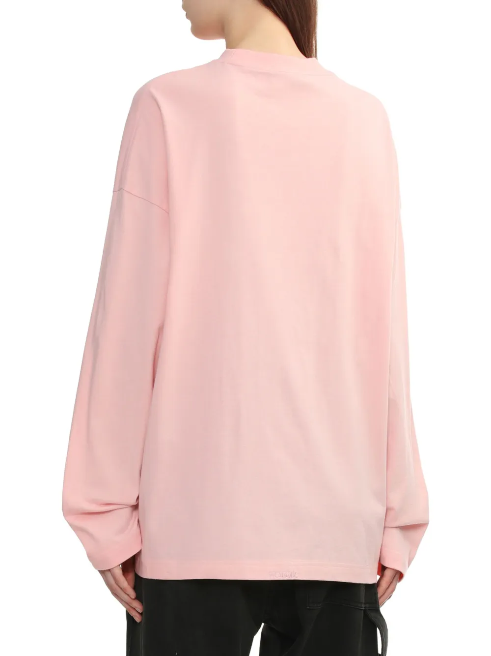We11done Sweater met print Roze