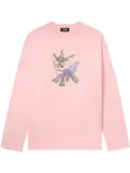 We11done graphic-print sweatshirt - Pink