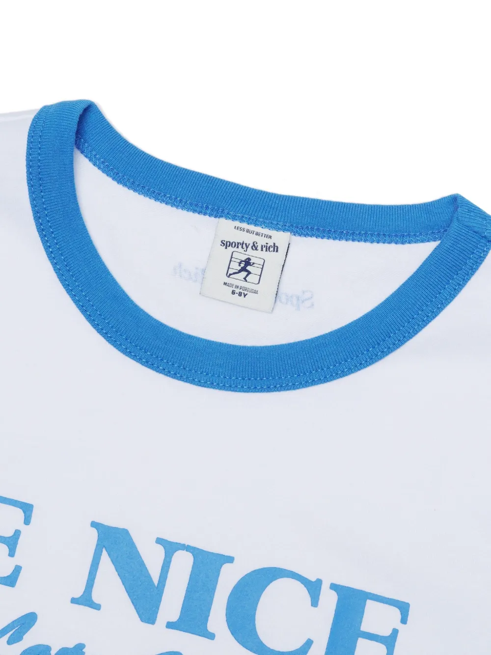 SPORTY & RICH KIDS Be Nice T-shirt Wit