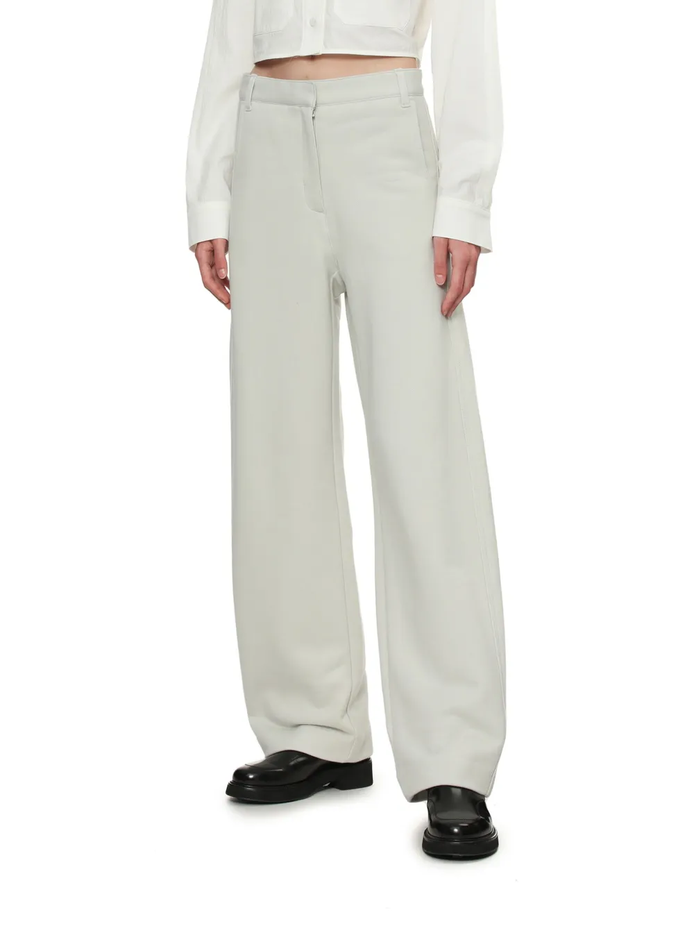 Low Classic High-waisted Trousers In グレー
