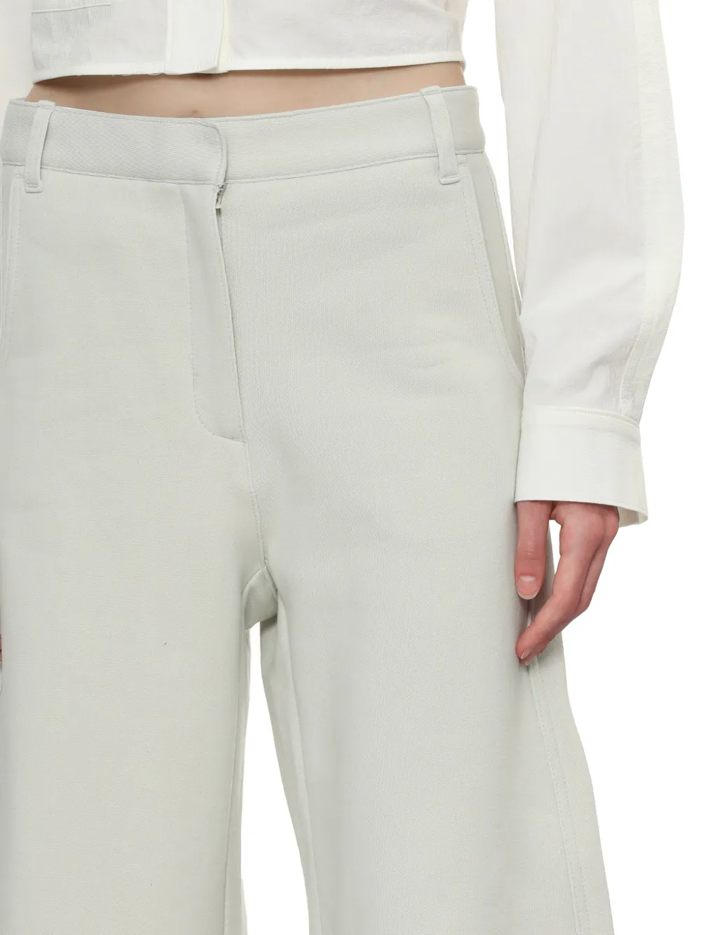 Low Classic High-waisted Trousers In グレー