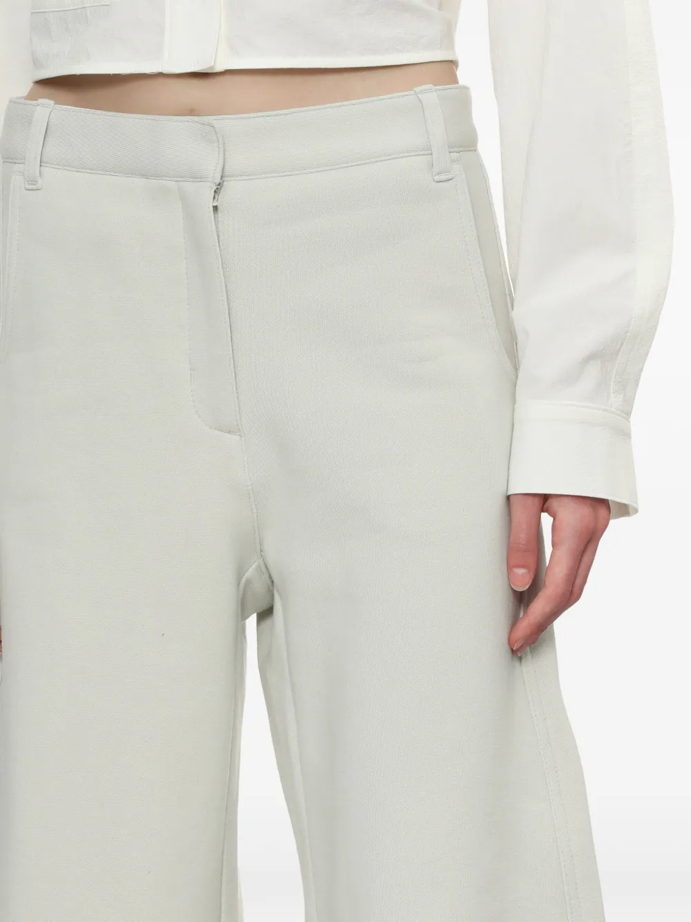 high-waisted trousers
