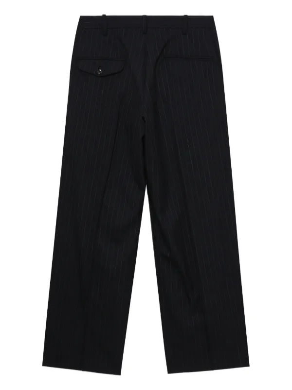 KHOKI Pinstripe straight-leg Trousers | Blue | FARFETCH