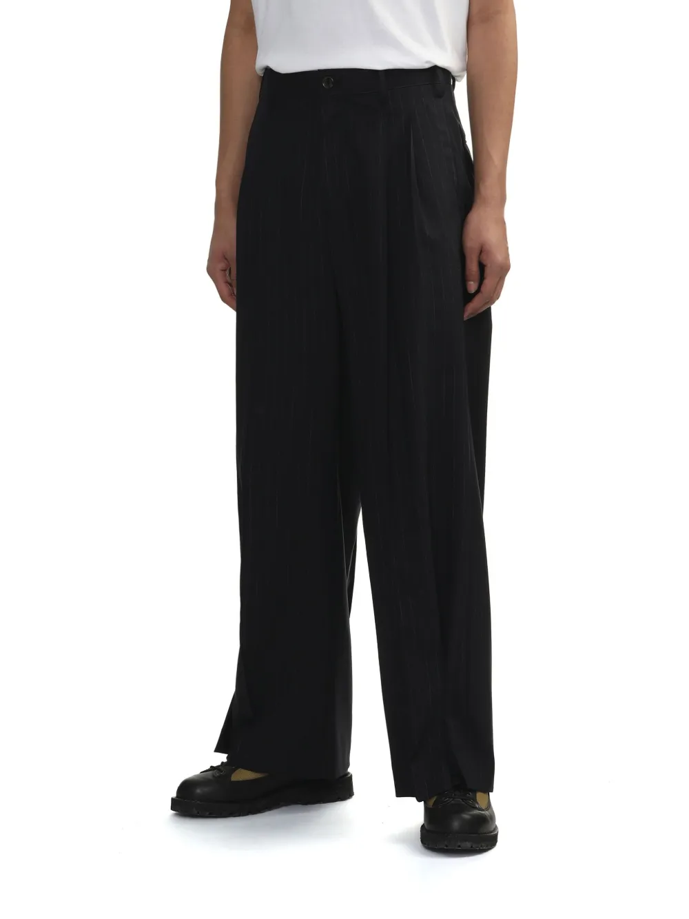 Khoki Pinstripe Straight-leg Trousers In Blue