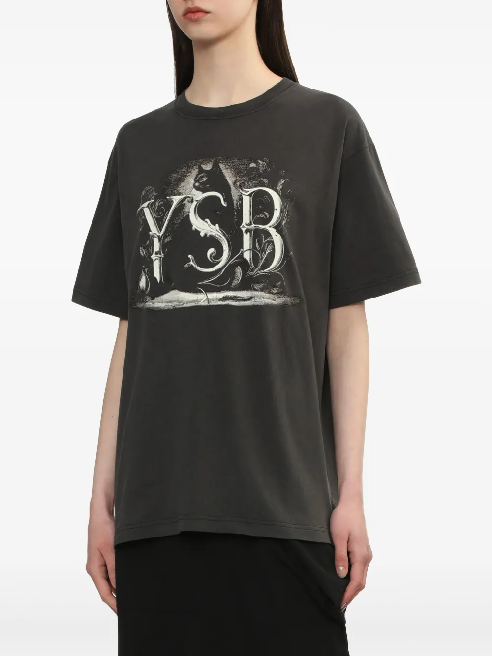 Y's T-shirt met grafische print Grijs