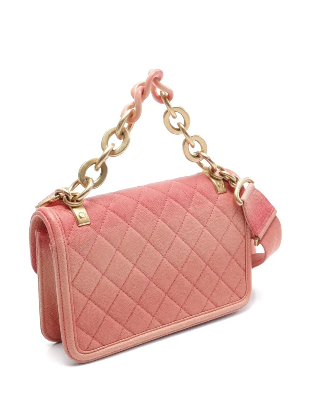 CHANEL Pre-Owned 2018-2019 matelassé shoulder bag - Roze