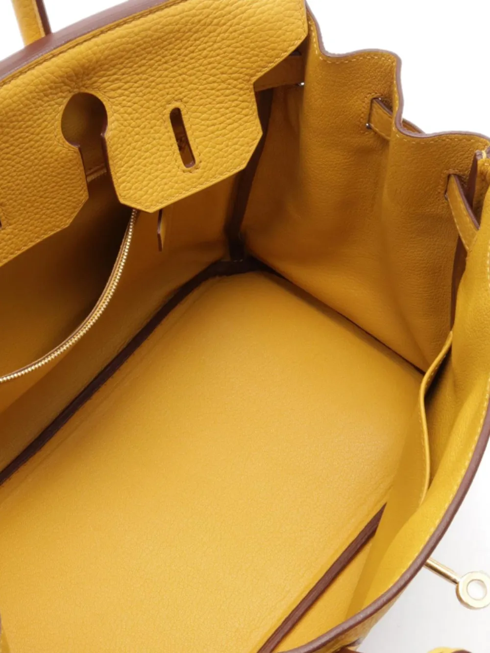 Pre-owned Hermes 2019 Birkin 30 Tote Bag In Yellow