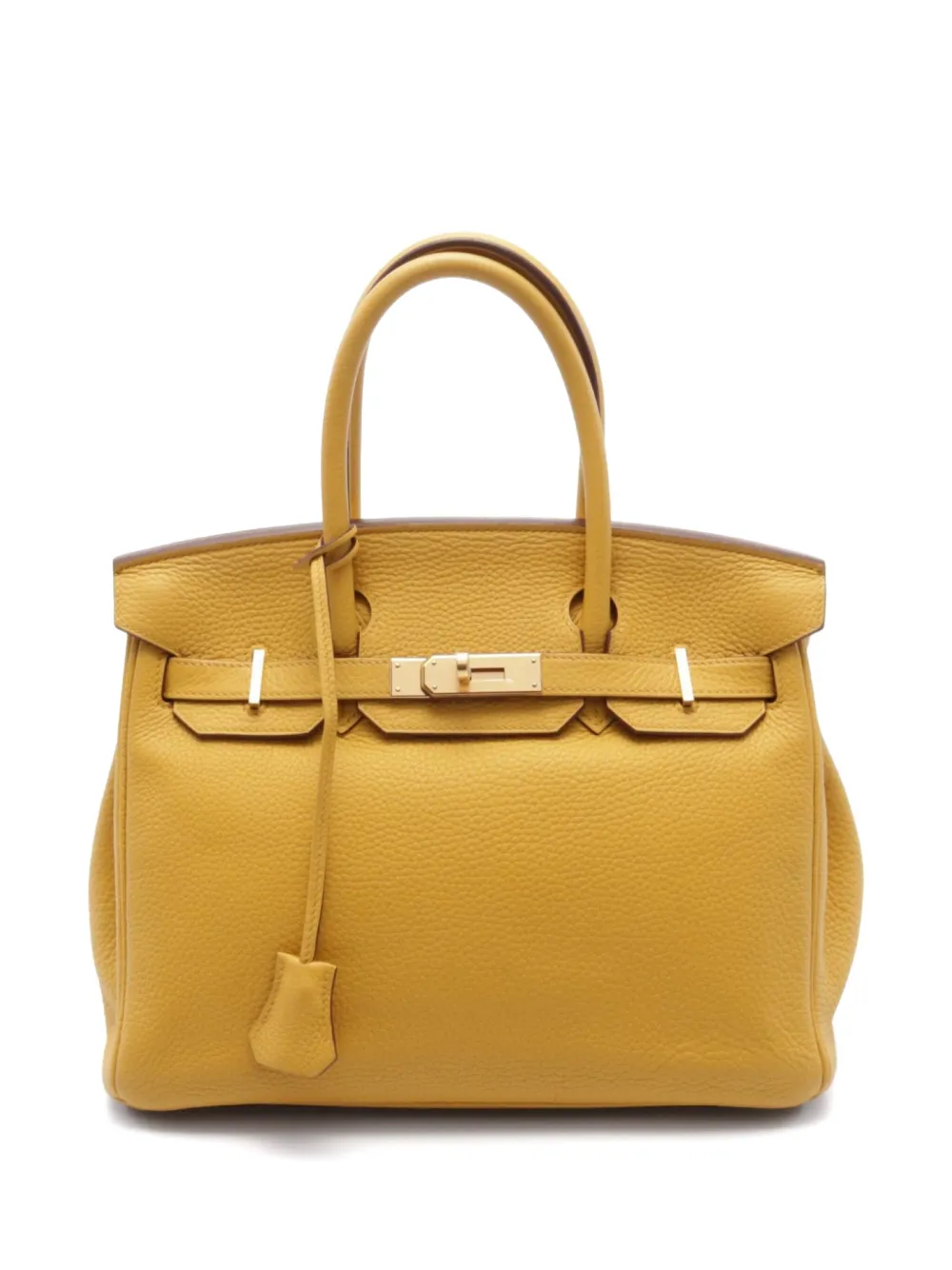 Hermès Pre-Owned 2019 バーキン 30 ハンドバッグ - イエロー Hermès Pre-Owned 2019 バーキン 30 ハンドバッグ - イエロー