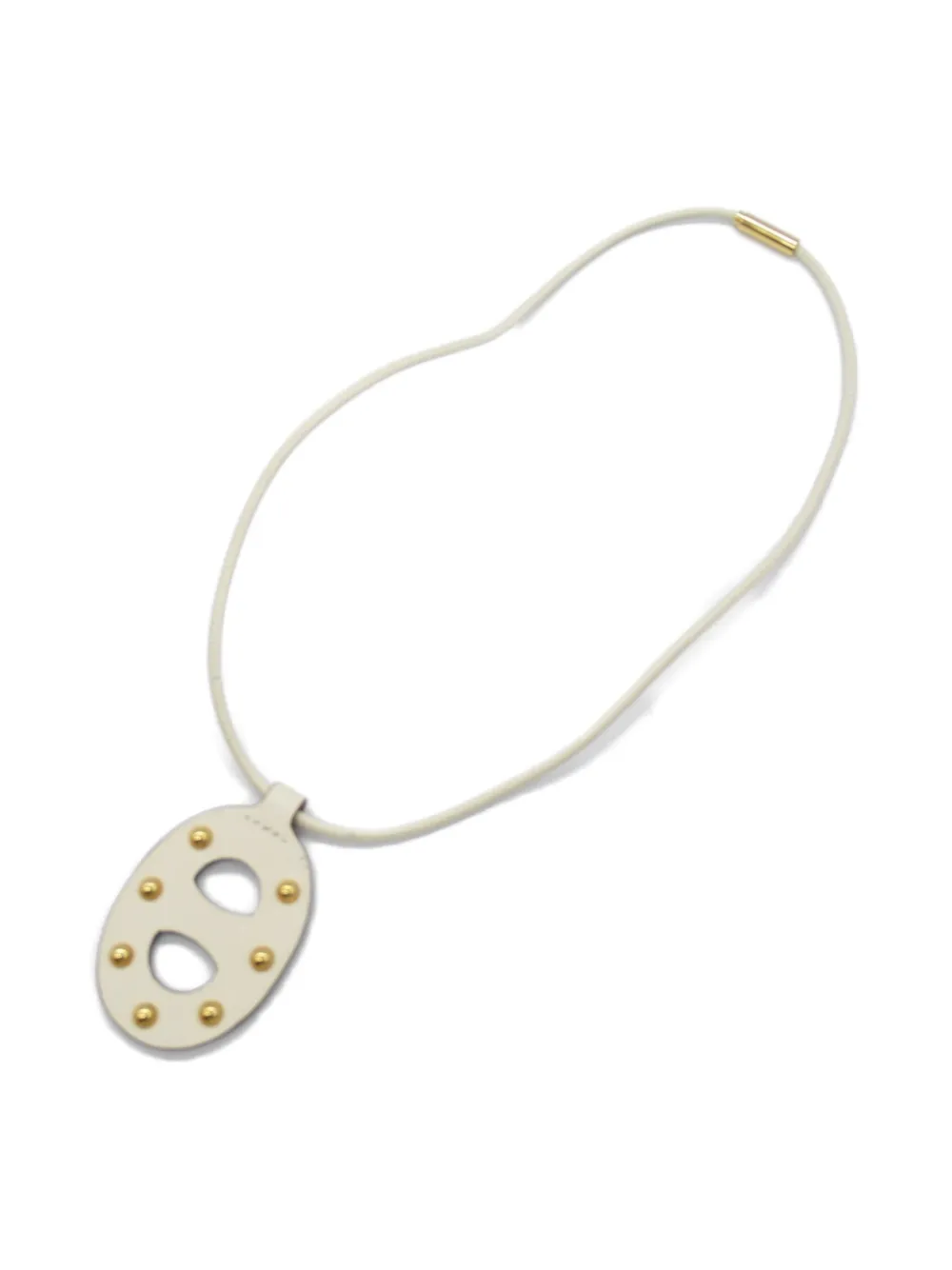 Pre-owned Hermes 2022 Chaine D'ancre Gm Necklace In White