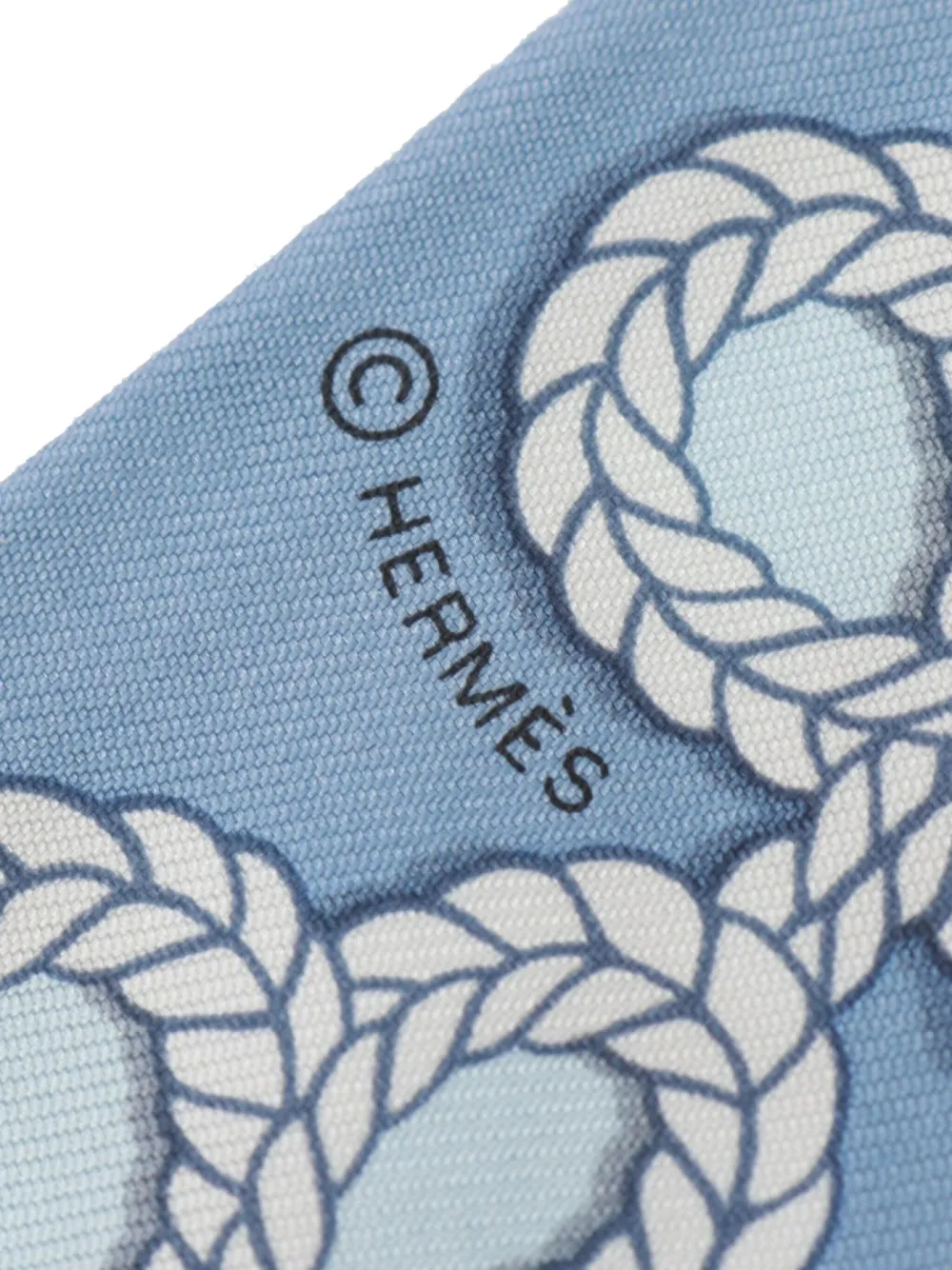 Hermès Pre-Owned 2010s Galons et Brandebourgs scarf - Blauw