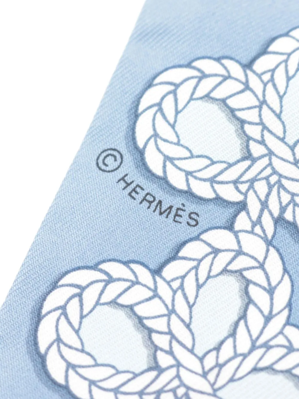 Hermès Pre-Owned 2020s Galons et Brandebourgs scarf - Blauw