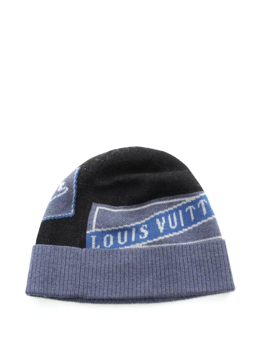 Louis Vuitton Pre-Owned 2017 Travel Stamps beanie hat - Blauw