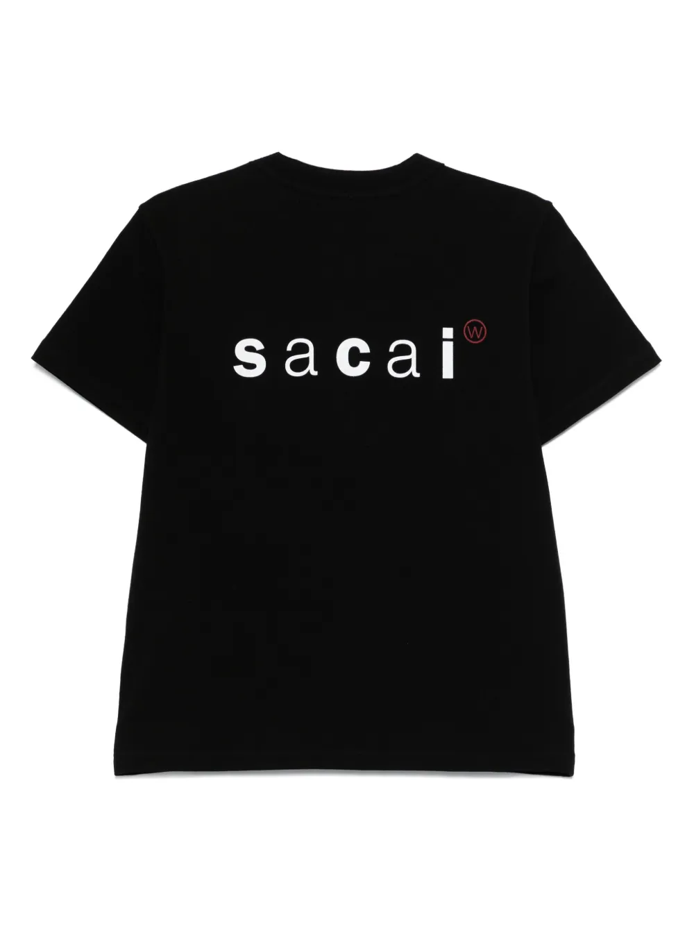 Sacai T-shirt met logoprint - Zwart