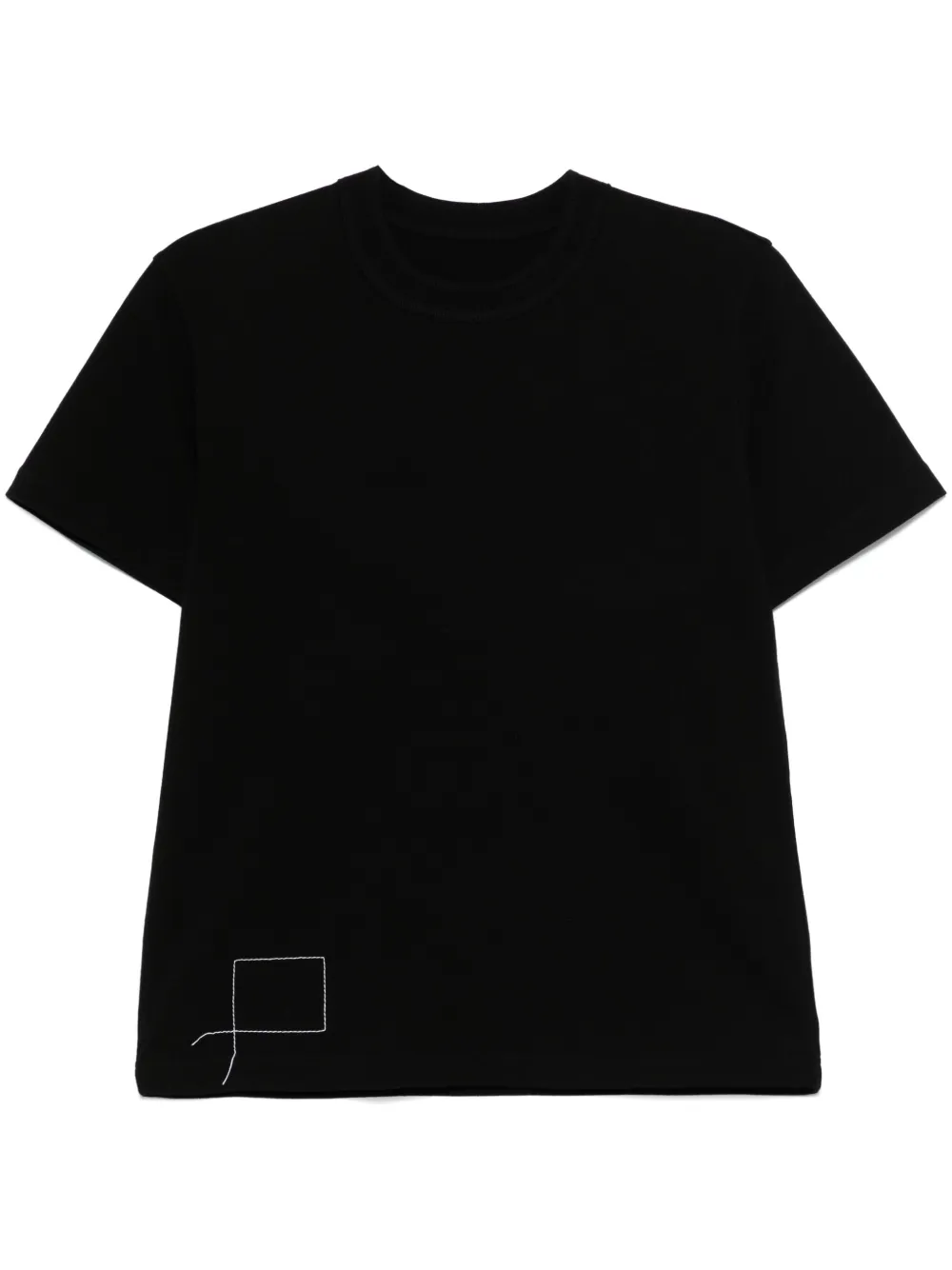 sacai logo-print T-shirt | Black | Image 1