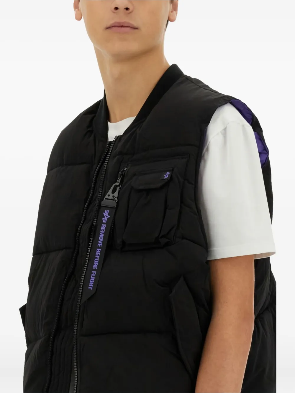 Alpha Industries Bodywarmer met zak Zwart