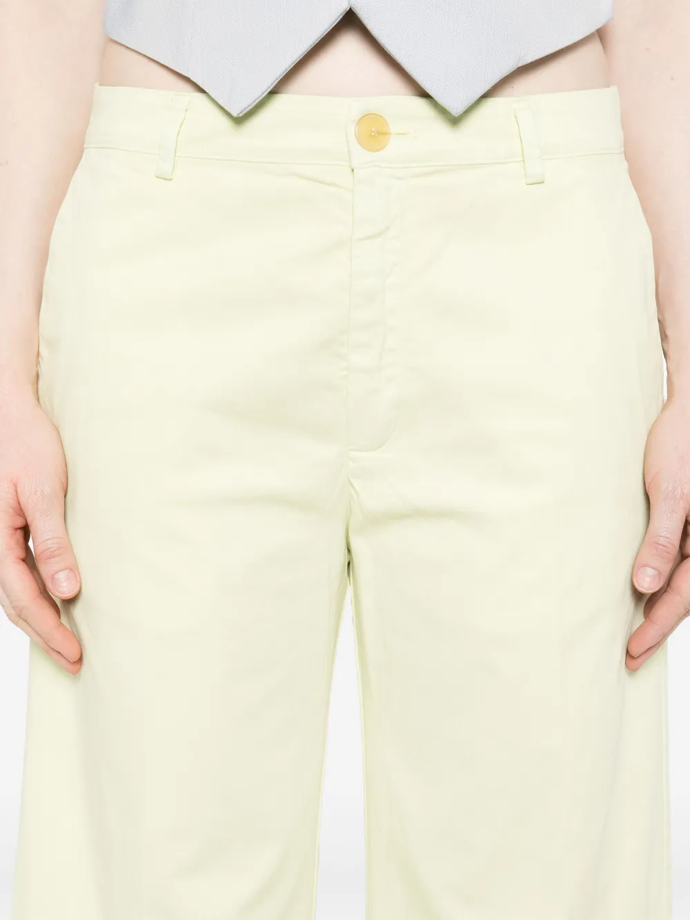 Forte Straight broek Geel