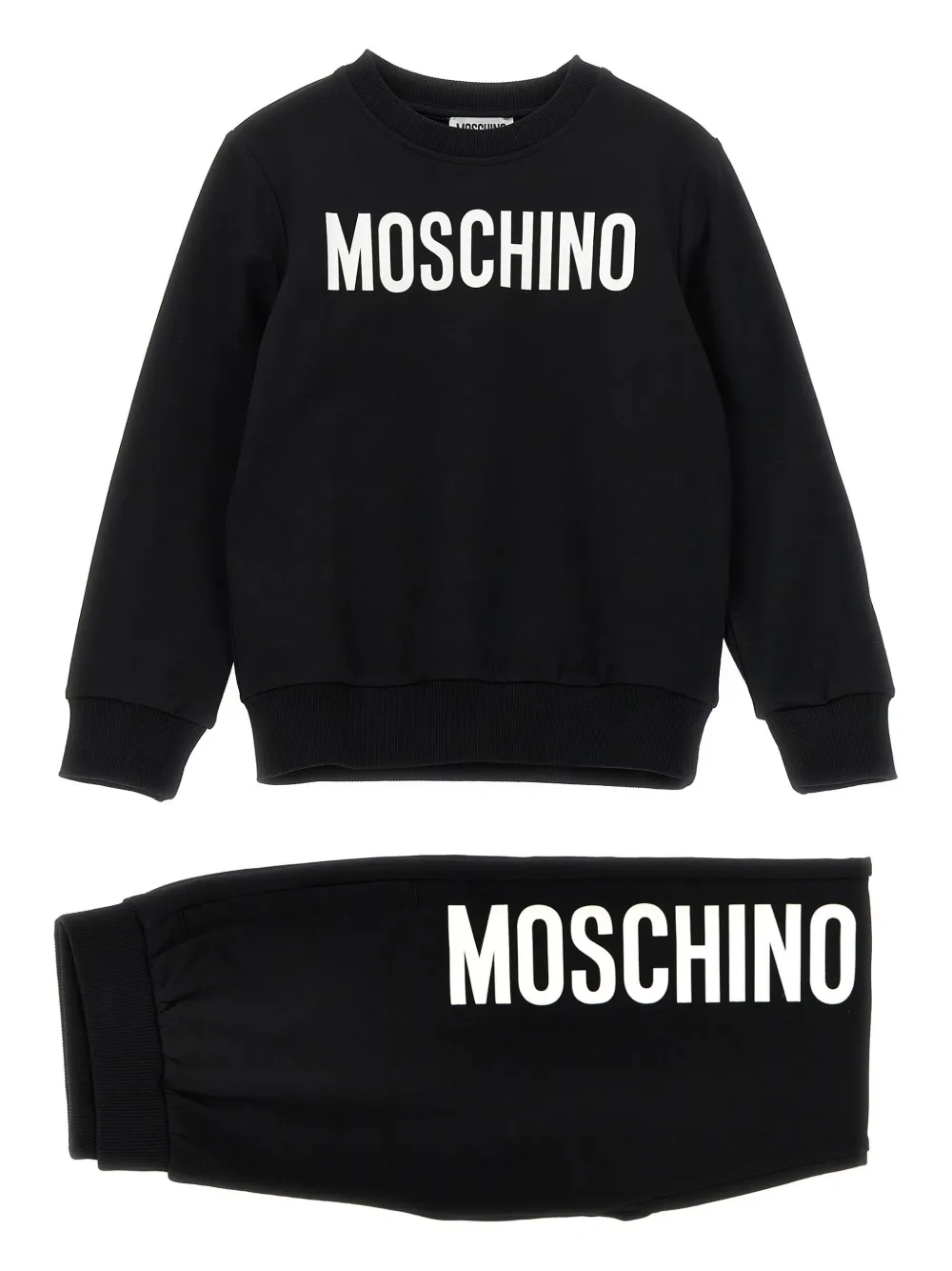 Moschino Kids Trainingspak met logoprint Zwart