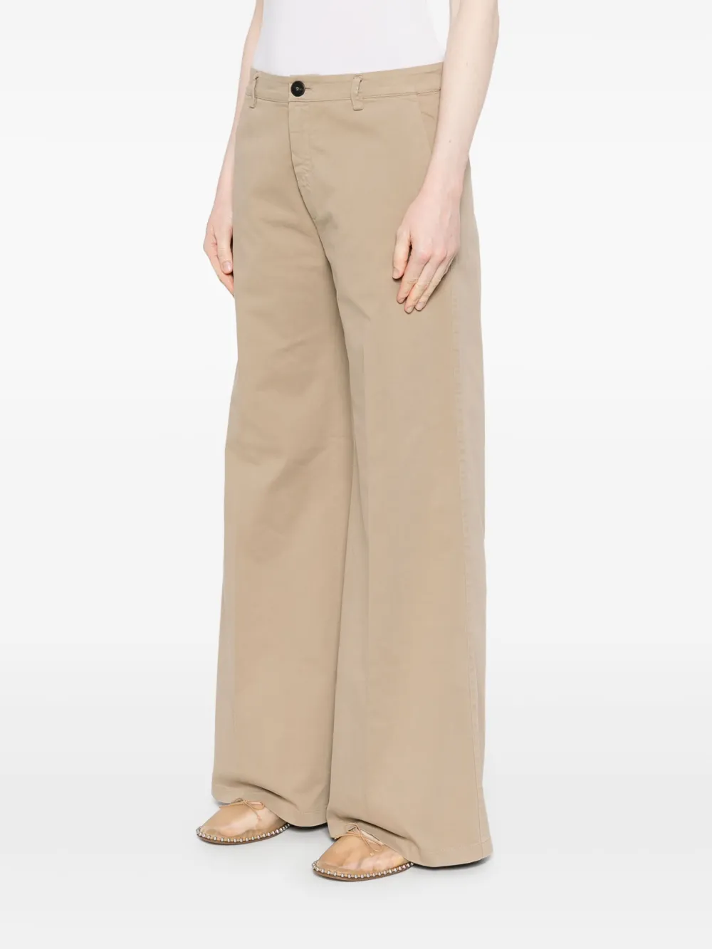 Shop Forte Forte Wide-leg Trousers In Brown