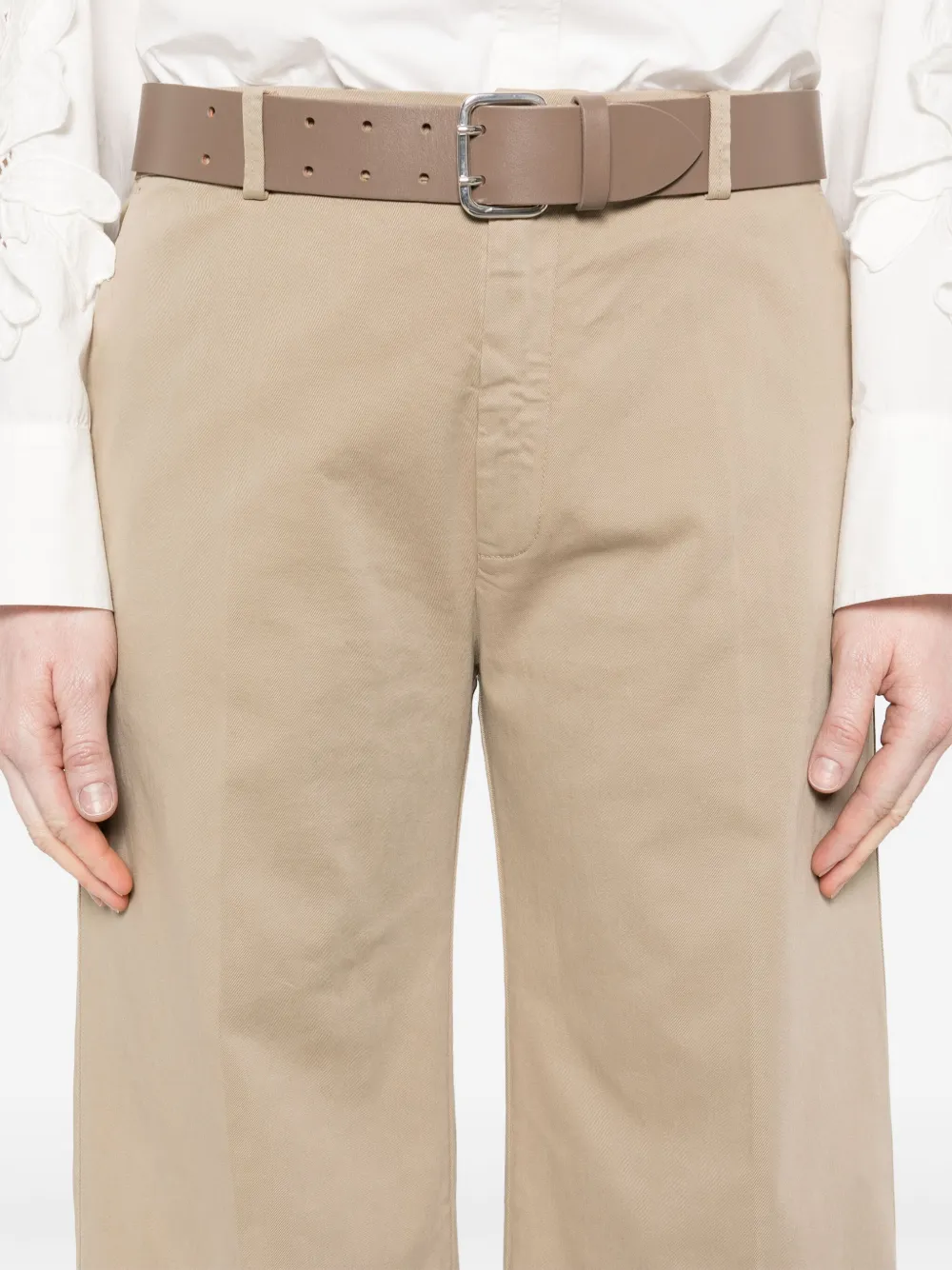 Shop Forte Forte Wide-leg Trousers In Brown