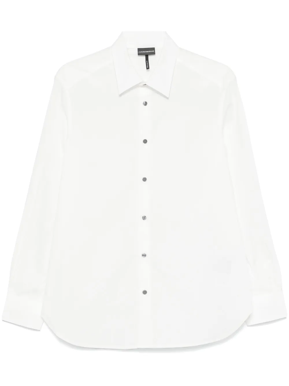 Emporio Armani Overhemd met logo jacquard Wit