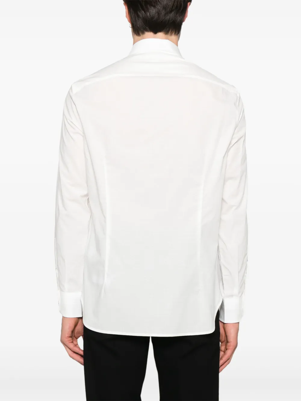 Emporio Armani Overhemd met logo jacquard Wit