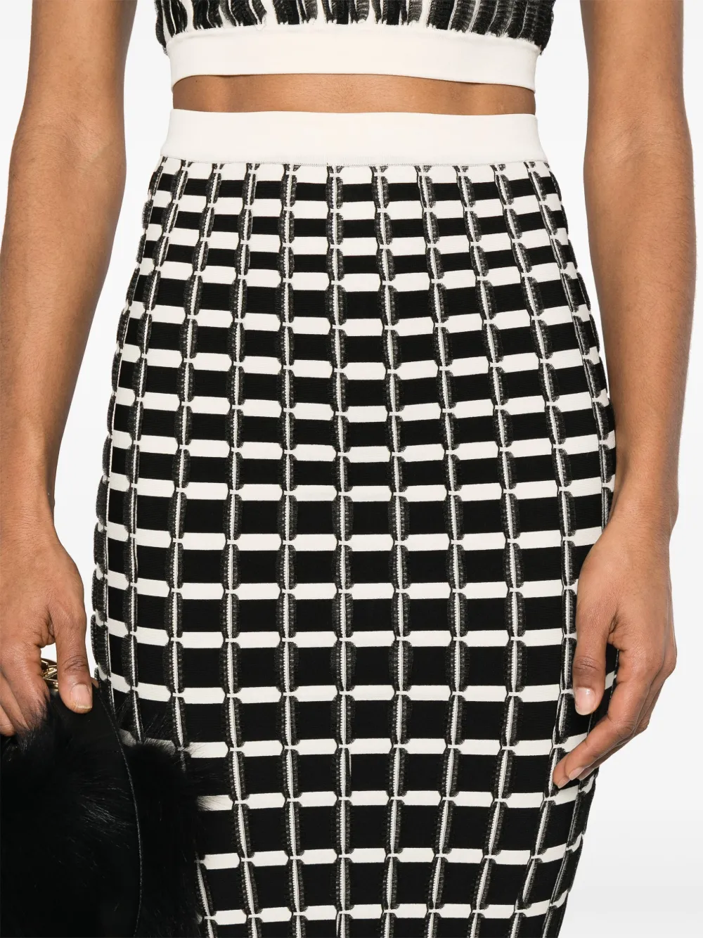 Elisabetta Franchi ラッフル スカート | ブラック | FARFETCH JP