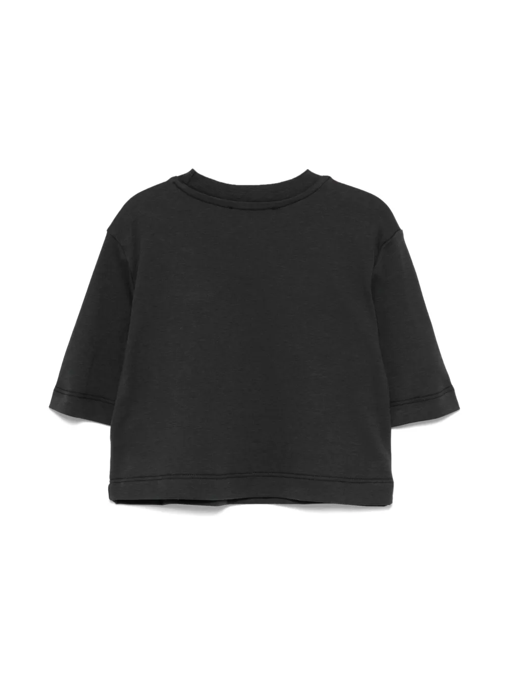 MSGM Kids Cropped T-shirt - Zwart