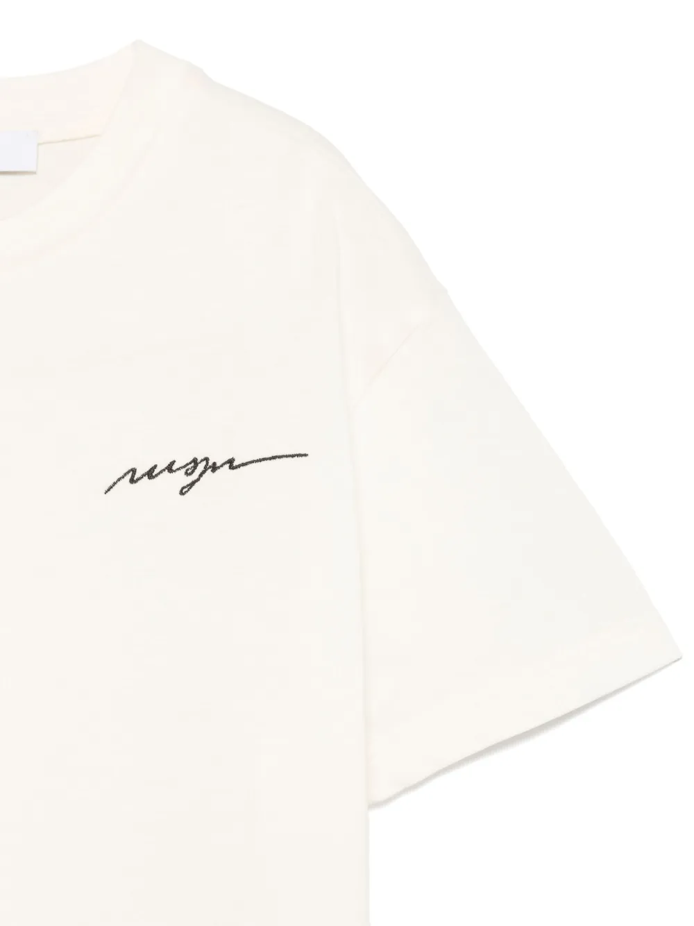 MSGM Kids T-shirt met geborduurd logo - Beige